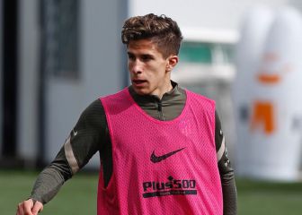 Giuliano Simeone, uno más en el entrenamiento del Cholo