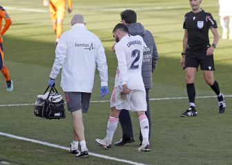 Real Madrid's Dani Carvajal facing a while out
