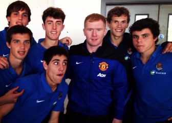 La foto con Paul Scholes con la que Zubieta saca pecho