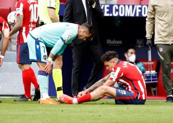 Otra baja más : Giménez sufre
lesión en el muslo izquierdo