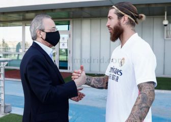 Florentino-Ramos: saludo protocolario en Valdebebas