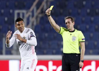 El Madrid recurrirá la amarilla de Casemiro contra la Atalanta