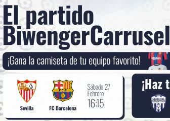 ¡Este sábado disfruta del mejor fútbol y gana la camiseta de tu equipo con Carrusel y Biwenger!