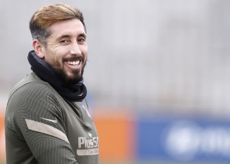 Herrera y Vrsaljko trabajan con el grupo mirando a Villarreal