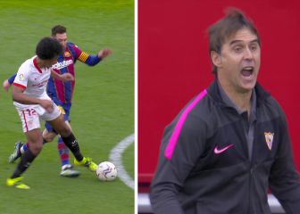 La falta de la posible expulsión de Messi: Lopetegui saltó del banquillo fuera de sí