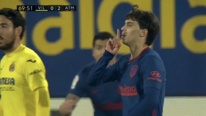 João Félix mandó callar tras su gol mirando al banquillo