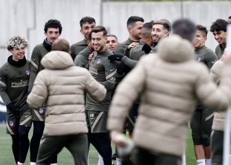 Giuliano Simeone, la gran novedad del entrenamiento