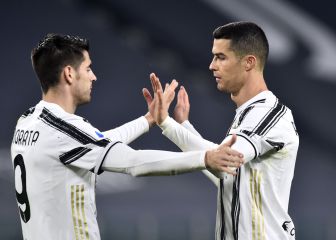 Morata y Cristiano marcan y la Juve se agarra a la parte alta