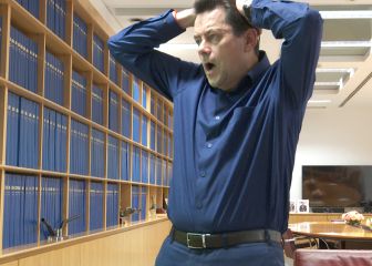 Roncero, totalmente abatido en el gol de Piqué