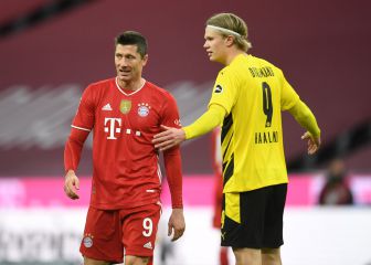 Lewandowski gana el clásico alemán a Haaland, que se lesionó