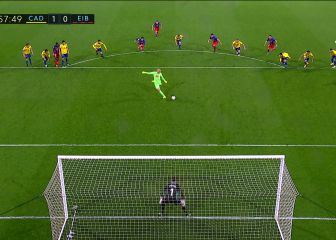 El riesgo máximo: la secuencia del penalti tirado y fallado por Dmitrovic, portero del Eibar