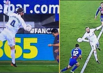 La mano de Ramos en Eibar a la que se refirió Simeone tras el derbi