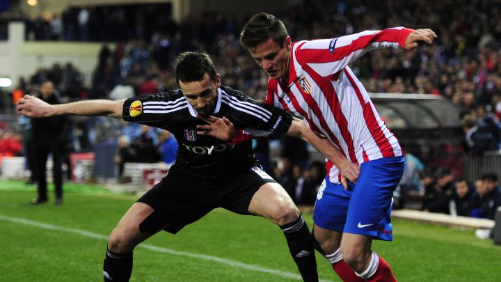 Saúl Ñíguez en el partido de su debut con el Atlético.