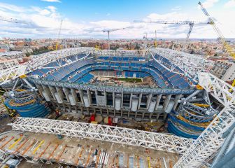 Las obras del estadio Santiago Bernabéu avanzan a buen ritmo