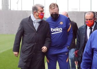 Laporta 'redebuta' en un palco al lado de Nasser Al-Khelaifi