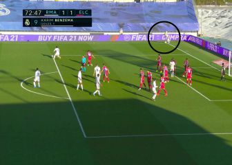 Elche protest that Benzema's goal was illegal