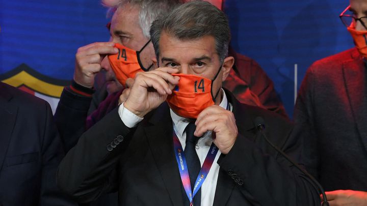Joan Laporta, tras ganar las elecciones al Barcelona el pasado día 7 de marzo. 