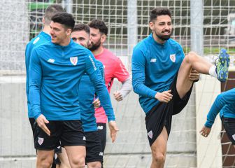 Capa y Nolaskoain se ejercitan con el grupo y Núñez dosifica por un golpe en el pie