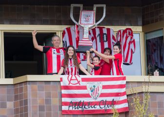 Concurso con los balcones de la afición del Athletic en la Copa