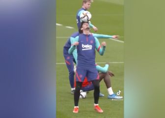 Trincao arrasa en redes del Barça con estos malabares