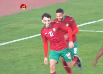 Munir festeja con Marruecos: Su primer gol en esa selección