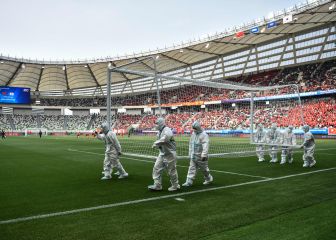 Máxima protección en los estadios de fútbol chinos