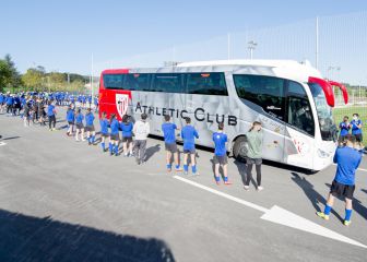 Salida del Athletic sin aglomeraciones