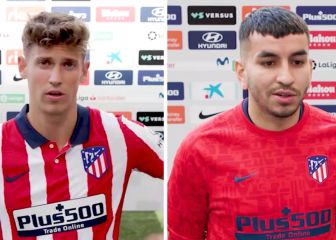 Llorente y Correa tras la manita: 