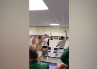 La celebración del Inter campeón en el vestuario