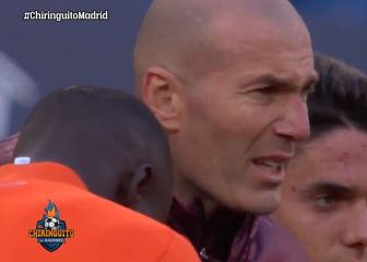 Zidane motivates players with team talk at Stamford Bridge