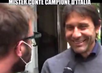 Conte se entera de lo de 'Mou' a la Roma en plena entrevista y su reacción es genial