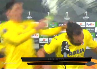 La eufórica celebración del Villarreal: Albiol sufrió en plena entrevista