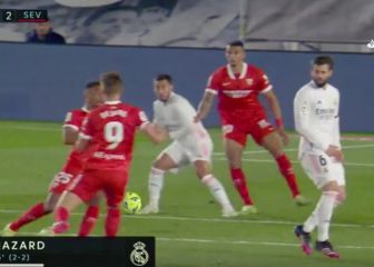 El 'gol por casualidad' de Hazard que salvó al Madrid