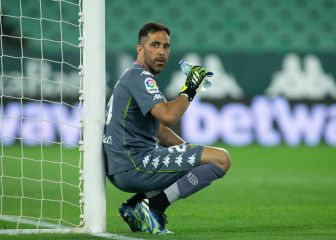 Bravo y la portería del Eibar:
