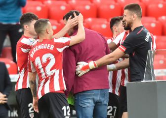 Herrerín, homenajeado en su despedida de San Mamés