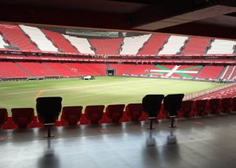 El Athletic levanta el césped de San Mamés