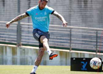 Ramos trabaja en el césped y Varane se reintegra al grupo