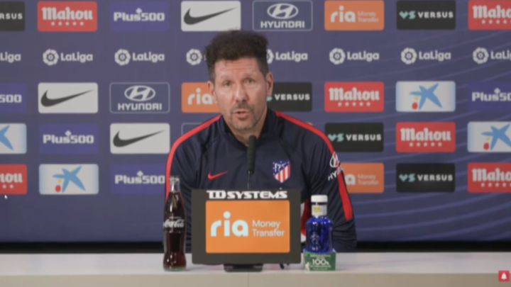 Rueda de prensa de Simeone antes de jugar contra el Valladolid