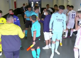 Lucas y Carvajal bajaron a pedir explicaciones a Munera en el túnel por la mano de Parejo