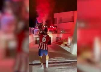 Firecrackers and flares, a hero's welcome as Koke arrives home with the LaLiga title