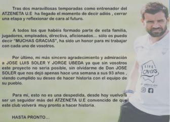 Albelda se va del Atzeneta...Y ya piensa en su futuro