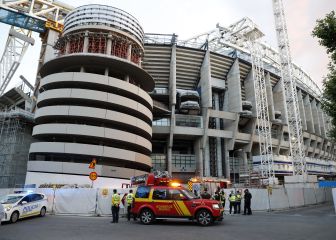 Las imágenes del incendio en el Santiago Bernabéu