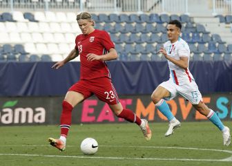 Haaland arregla un mal partido con un gol de maestro