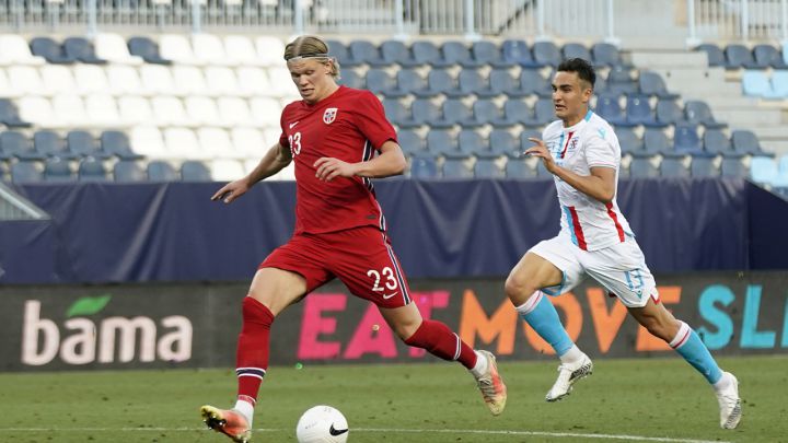 Haaland arregla un mal partido con un gol de maestro