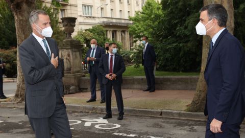 El Rey, Sánchez y Rebelo, juntos al Wanda por el Mundial