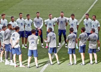 El entrenamiento de España en el Wanda Metropolitano