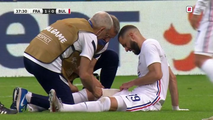Alarma en Francia: Benzema se lesiona a tres días de la Eurocopa