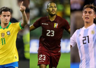 Los cracks que no estarán en la Copa América: Dybala, Coutinho, Falcao, Rondón, Farfán...