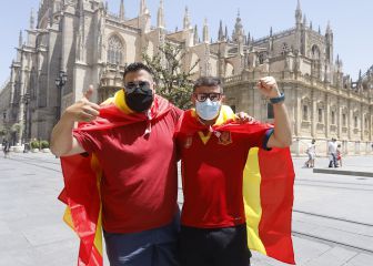 Ambientazo en Sevilla antes del debut de España