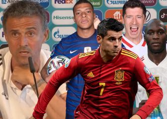 Luis Enrique defiende a Morata con una lista de cracks con peores números: Mbappé, Lukaku...